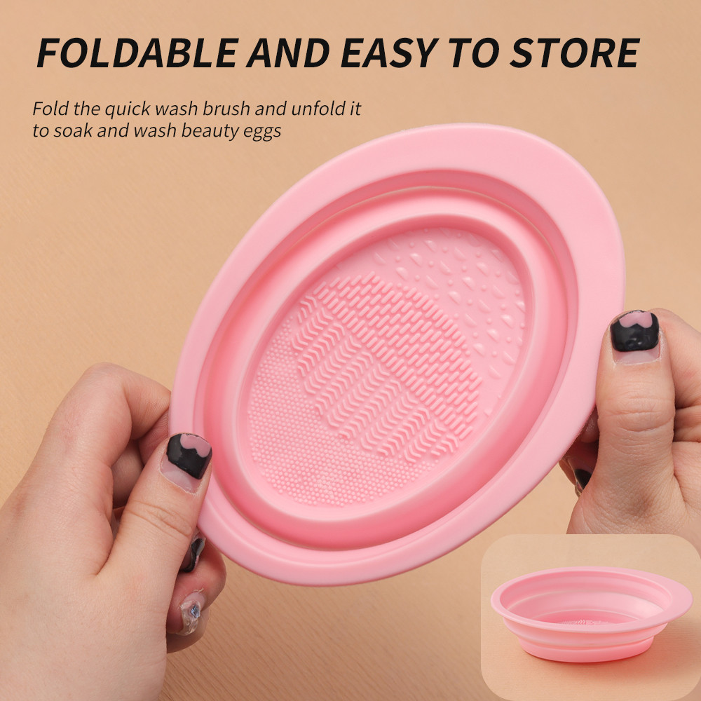Mô tả 【OVW】1 Hộp silicone Vệ Sinh Cọ Trang Điểm gj0001 - 4