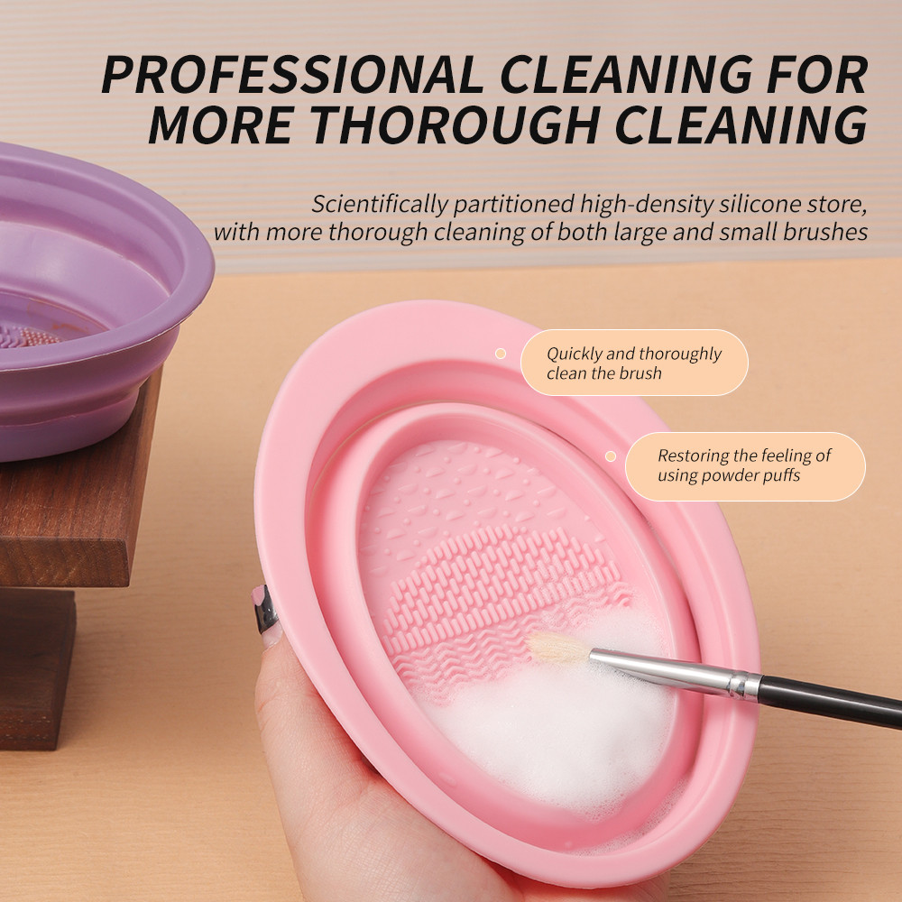 Mô tả 【OVW】1 Hộp silicone Vệ Sinh Cọ Trang Điểm gj0001 - 5