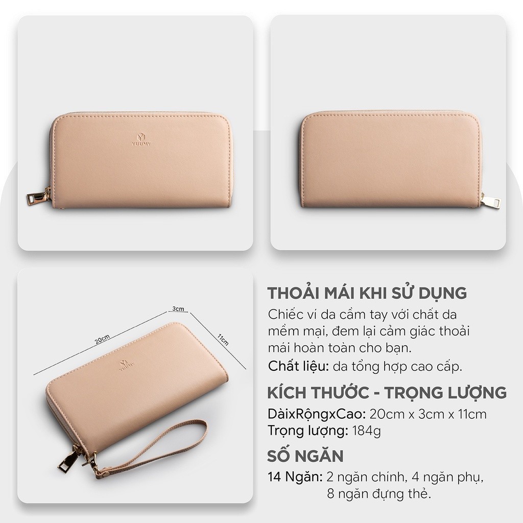 Mô tả Ví Yuumy ( Thời trang nữ kiểu cầm tay dáng dài - Ví da Seasand YV60) - 2