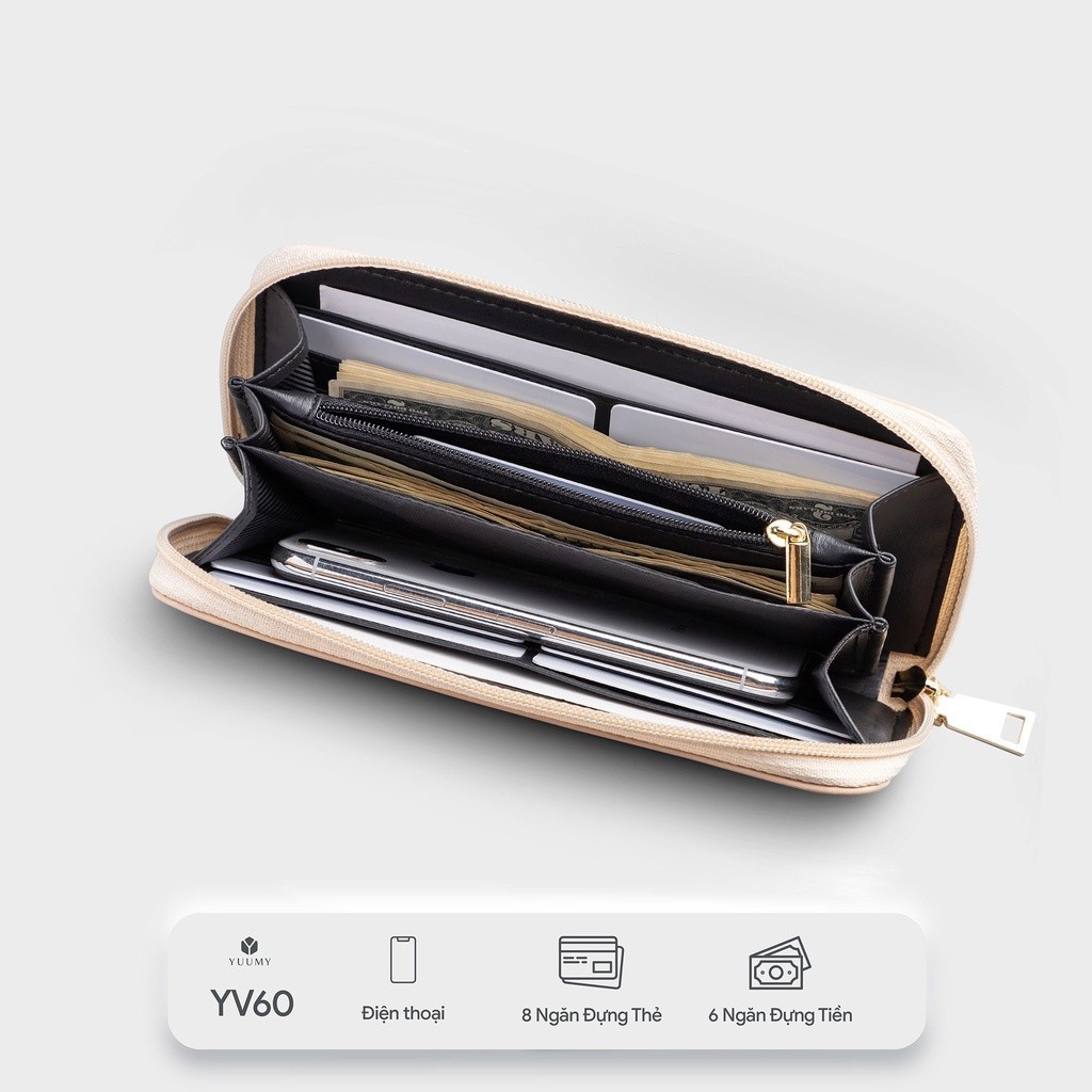Mô tả Ví Yuumy ( Thời trang nữ kiểu cầm tay dáng dài - Ví da Seasand YV60) - 3