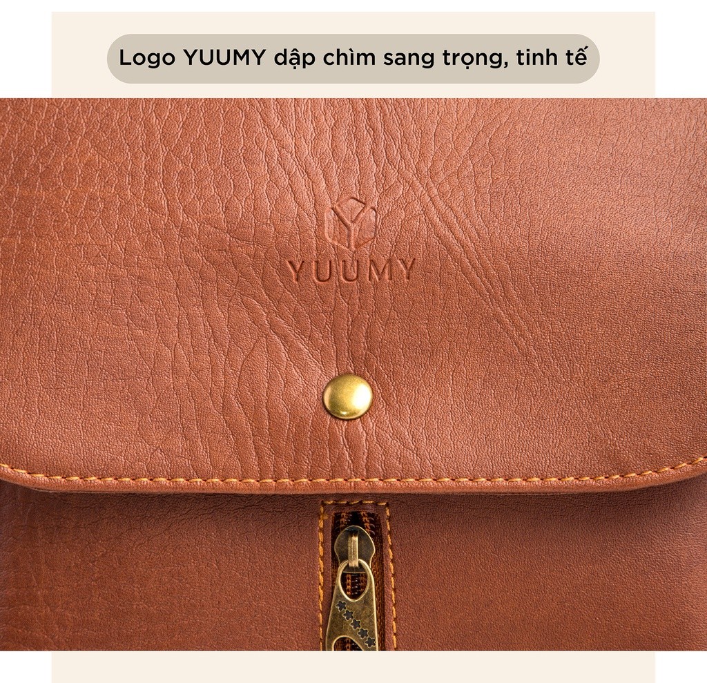 Mô tả Balo Yuumy (Thời trang nữ basic đựng vừa A4 - Balo da YBA5) - 3