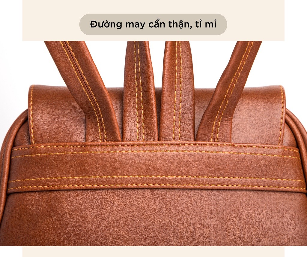 Mô tả Balo Yuumy (Thời trang nữ basic đựng vừa A4 - Balo da YBA5) - 4