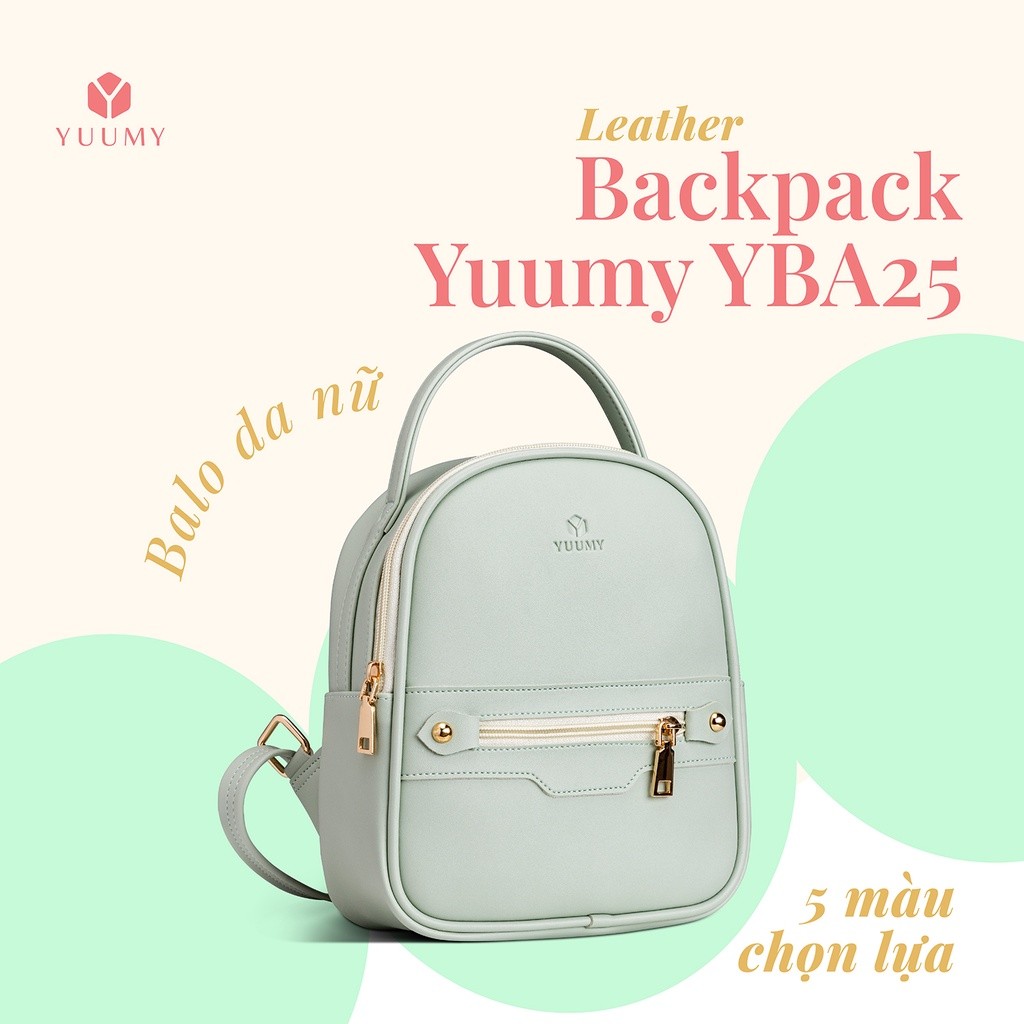 Mô tả Balo Yuumy (Thời trang nữ mini phối khóa - Balo da YBA25) - 1