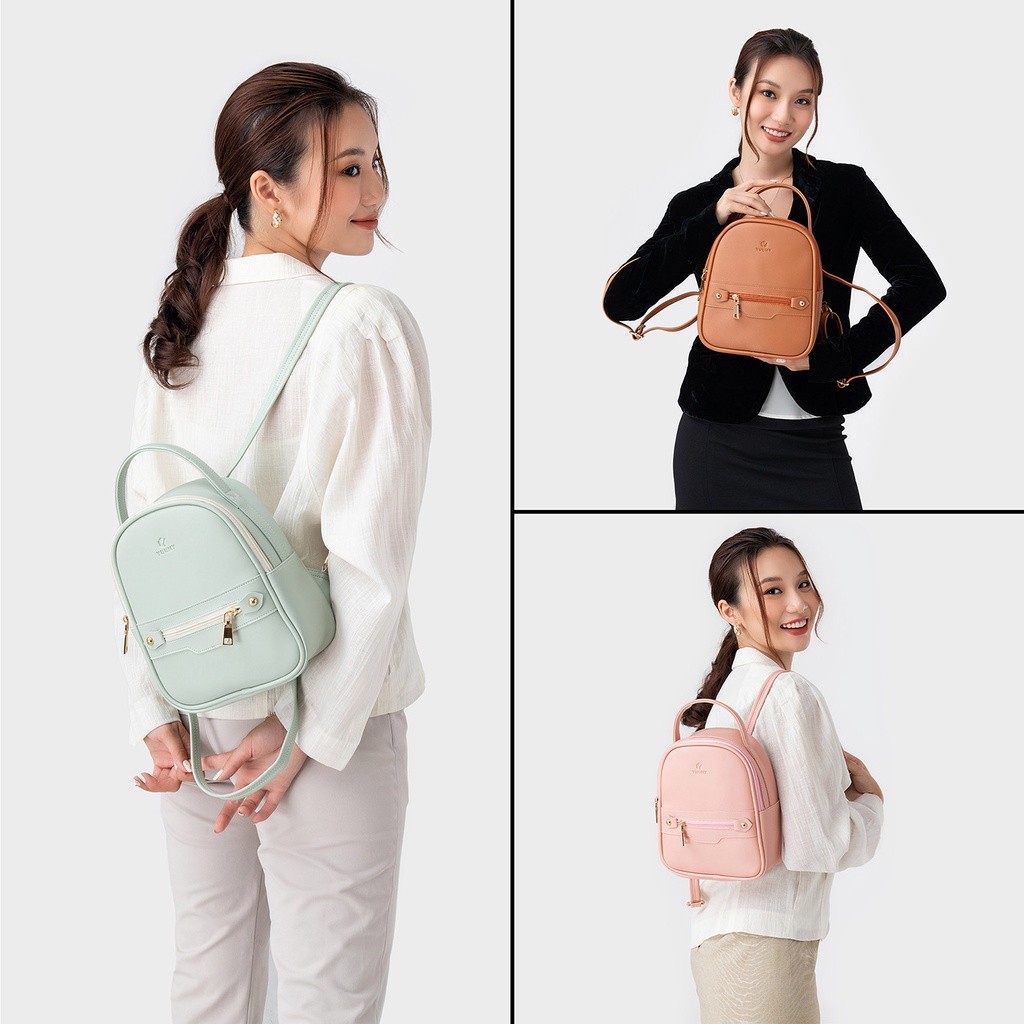 Mô tả Balo Yuumy (Thời trang nữ mini phối khóa - Balo da YBA25) - 6