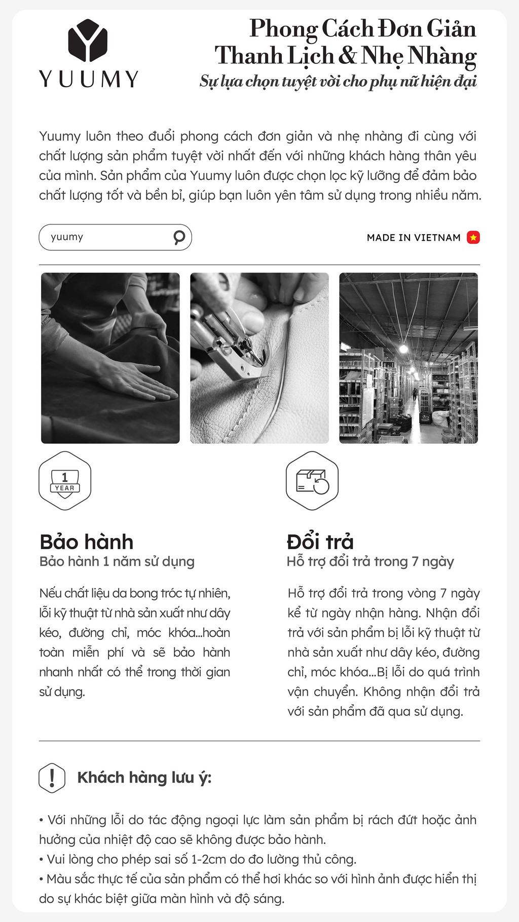 Mô tả Túi Yuumy (Thời trang nữ thiết kế kiểu nhún - Túi đeo vai da Seasand YN253) - 10