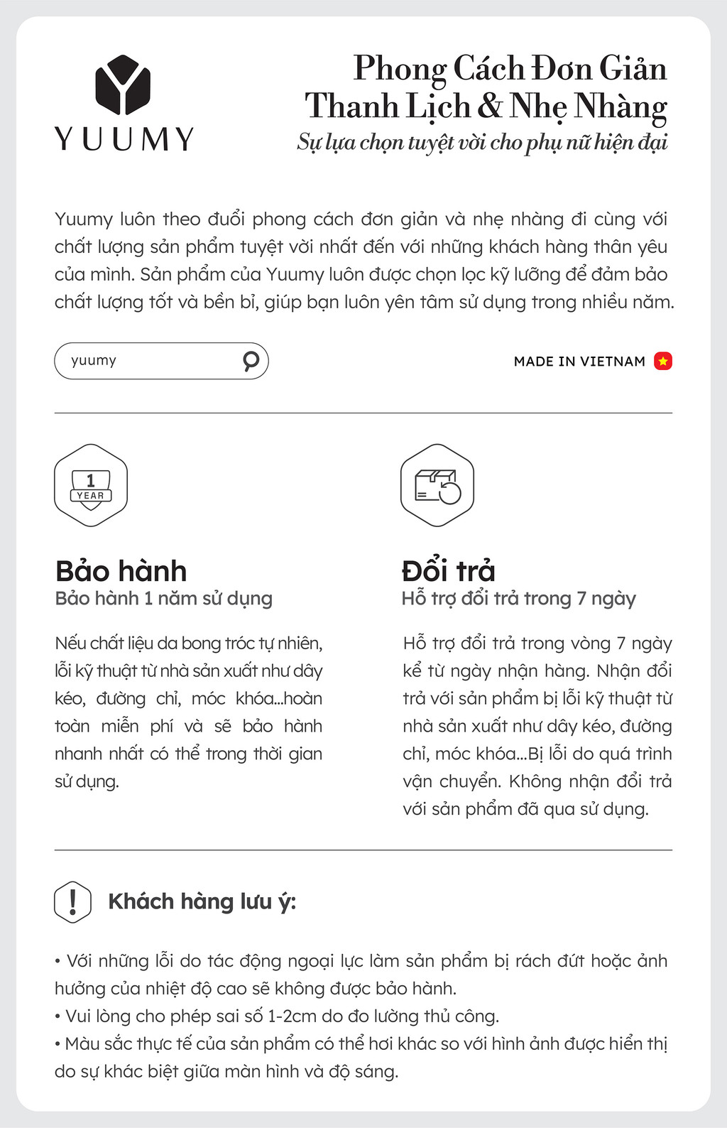 Độ bền túi Yuumy YN202