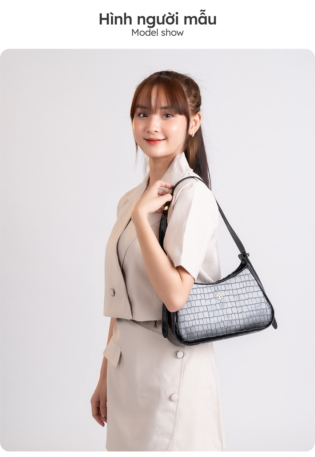 Mô tả [Võ Hà Linh x Lata_HCM] Túi Yuumy (Thời trang nữ đi tiệc - Túi đeo vai da Verein YN178) - 9