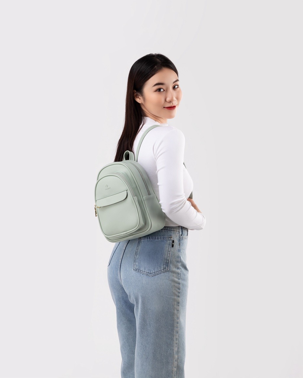 Mô tả Balo Yuumy (Thời trang nữ cỡ trung basic - Balo da Seasand YBA51) - 8
