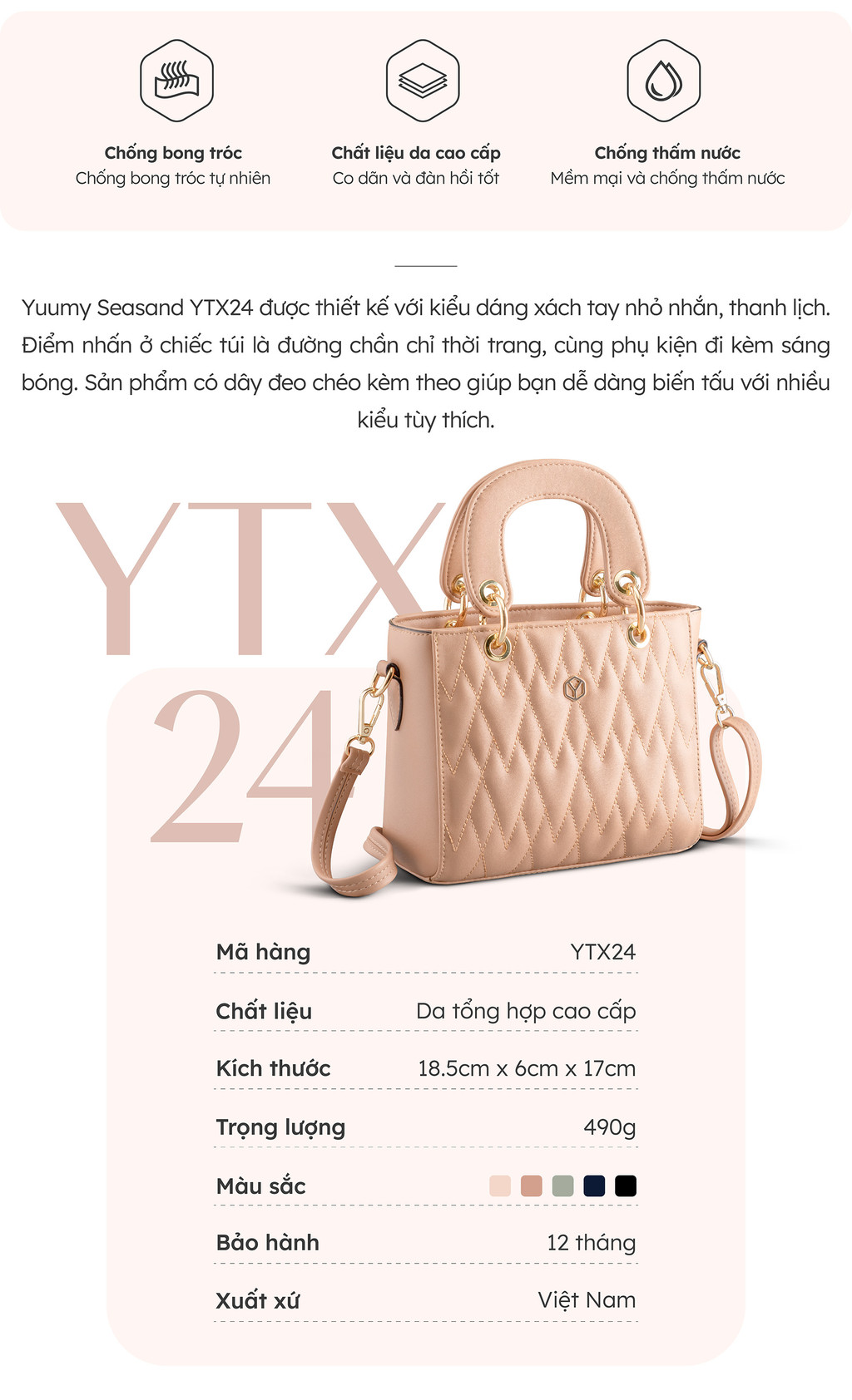 Túi Yuumy YTX24 màu đen