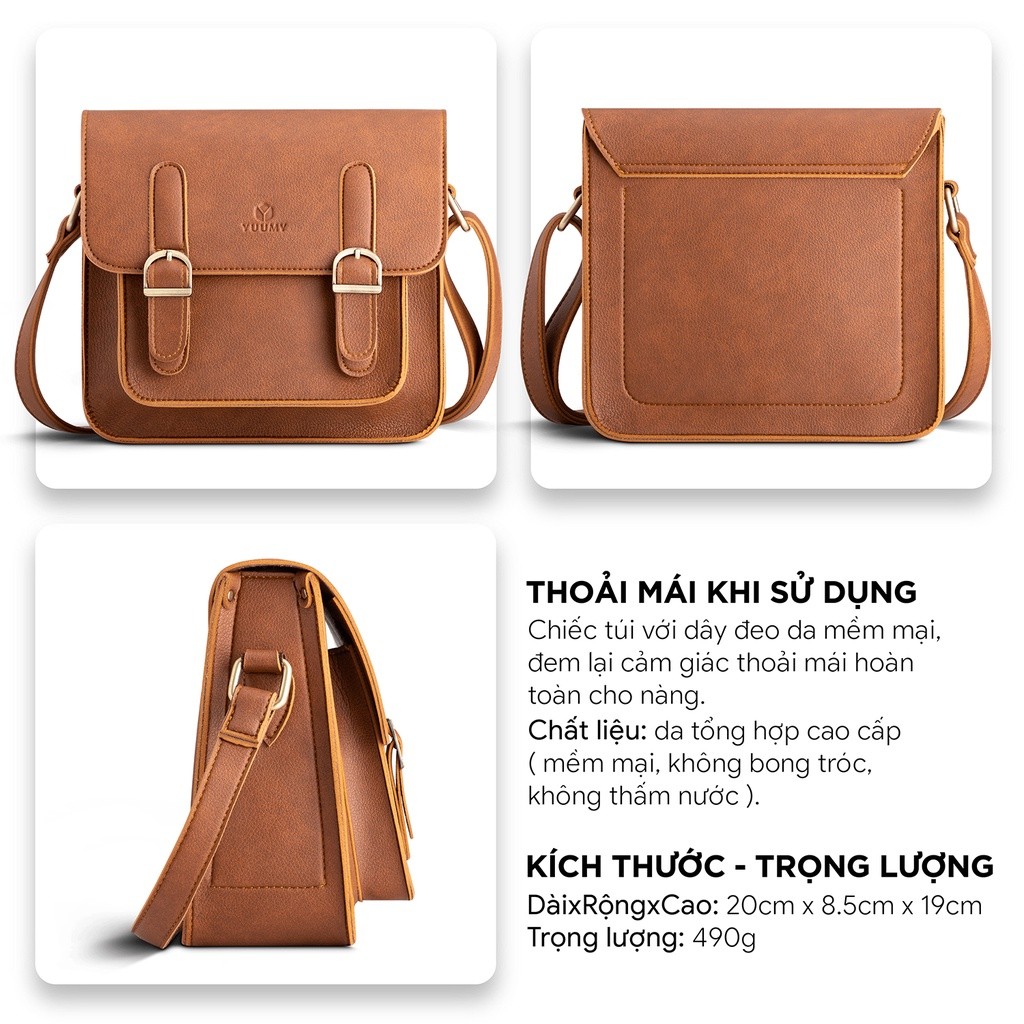 Mô tả Túi Yuumy (Thời trang nữ size 20 - Túi đeo chéo da Seasand YN116) - 2