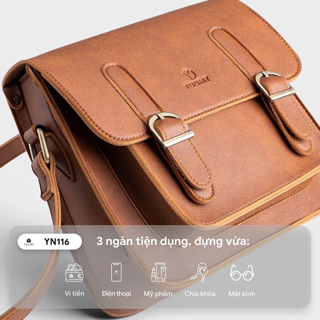 Mô tả Túi Yuumy (Thời trang nữ size 20 - Túi đeo chéo da Seasand YN116) - 4