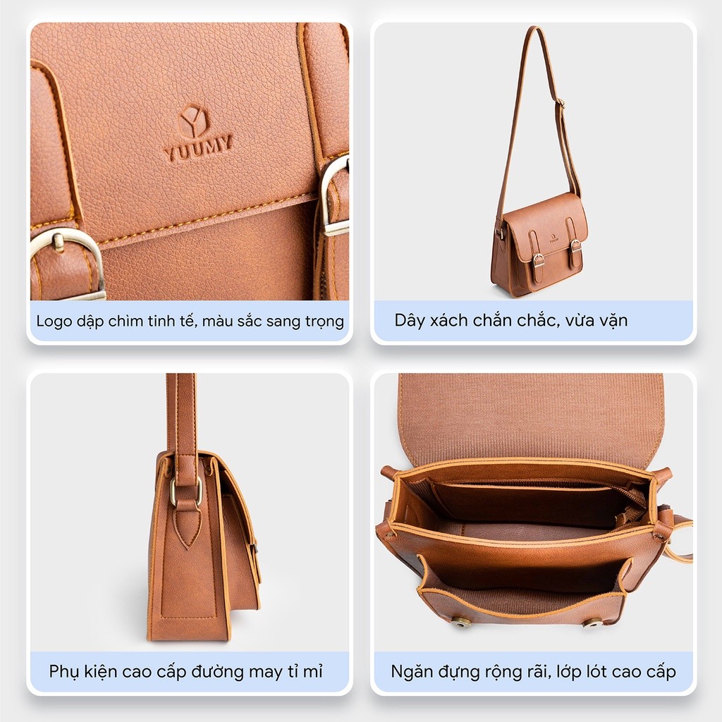 Mô tả Túi Yuumy (Thời trang nữ size 20 - Túi đeo chéo da Seasand YN116) - 5