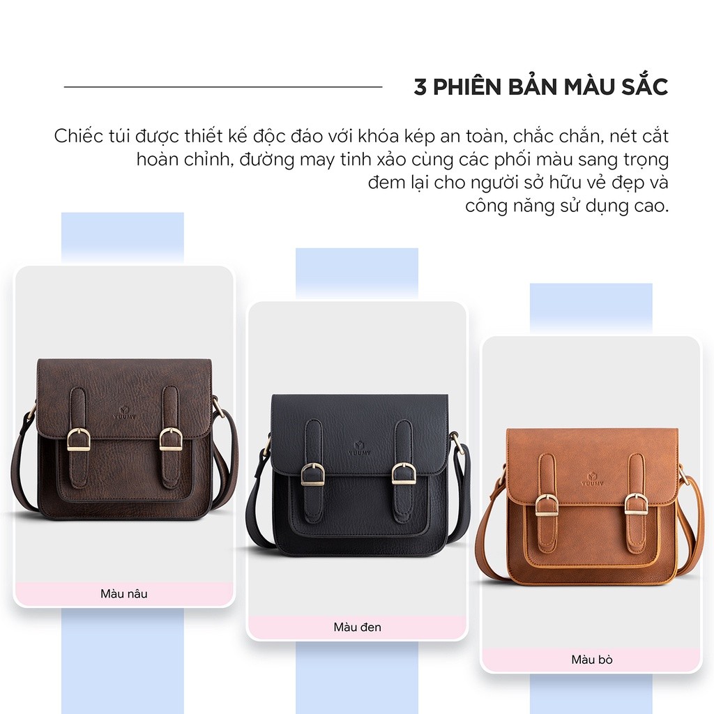 Mô tả Túi Yuumy (Thời trang nữ size 20 - Túi đeo chéo da Seasand YN116) - 6