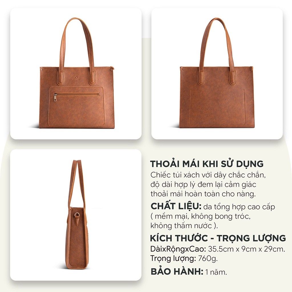 Mô tả Túi Yuumy (Thời trang nữ công sở - Túi xách da YTX20) - 2