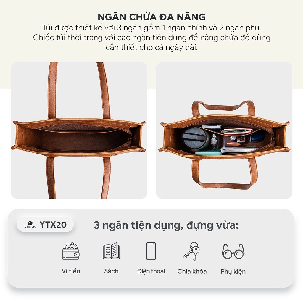 Mô tả Túi Yuumy (Thời trang nữ công sở - Túi xách da YTX20) - 3