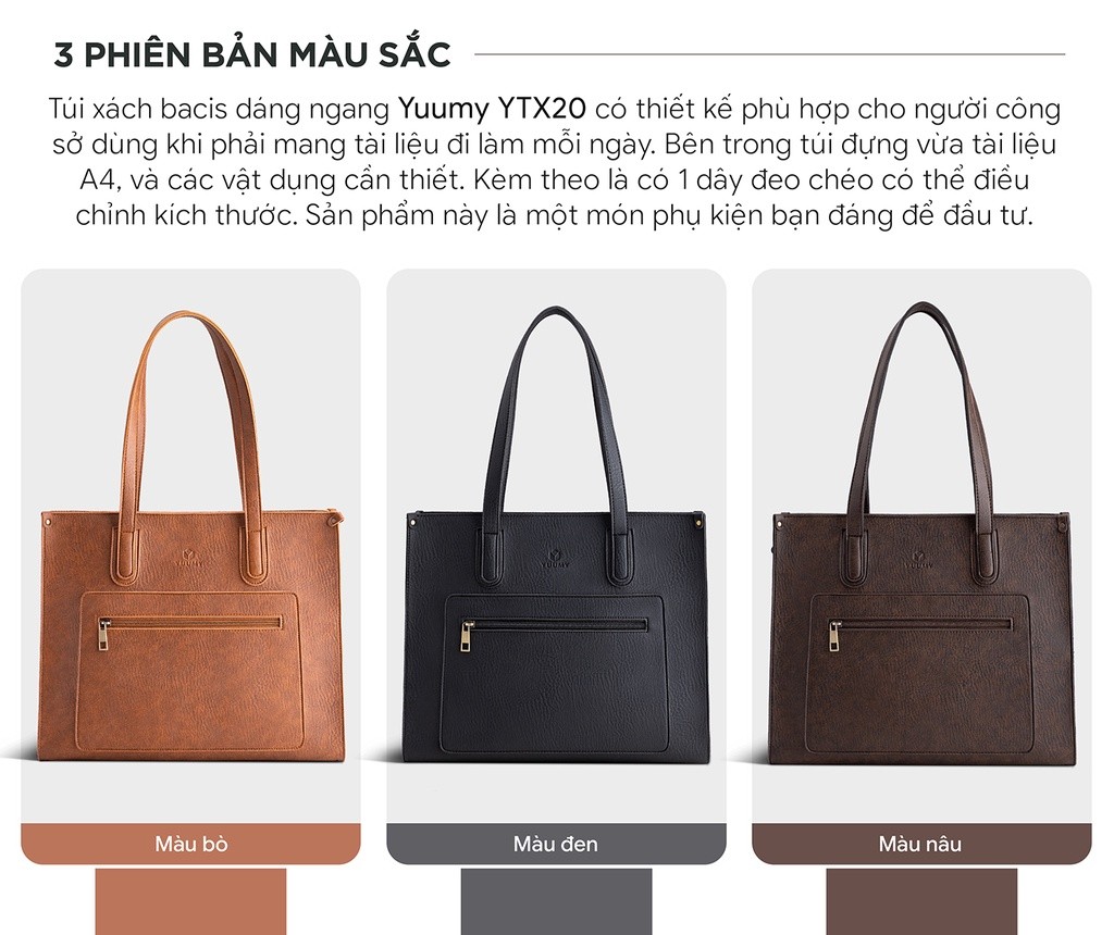 Mô tả Túi Yuumy (Thời trang nữ công sở - Túi xách da YTX20) - 5