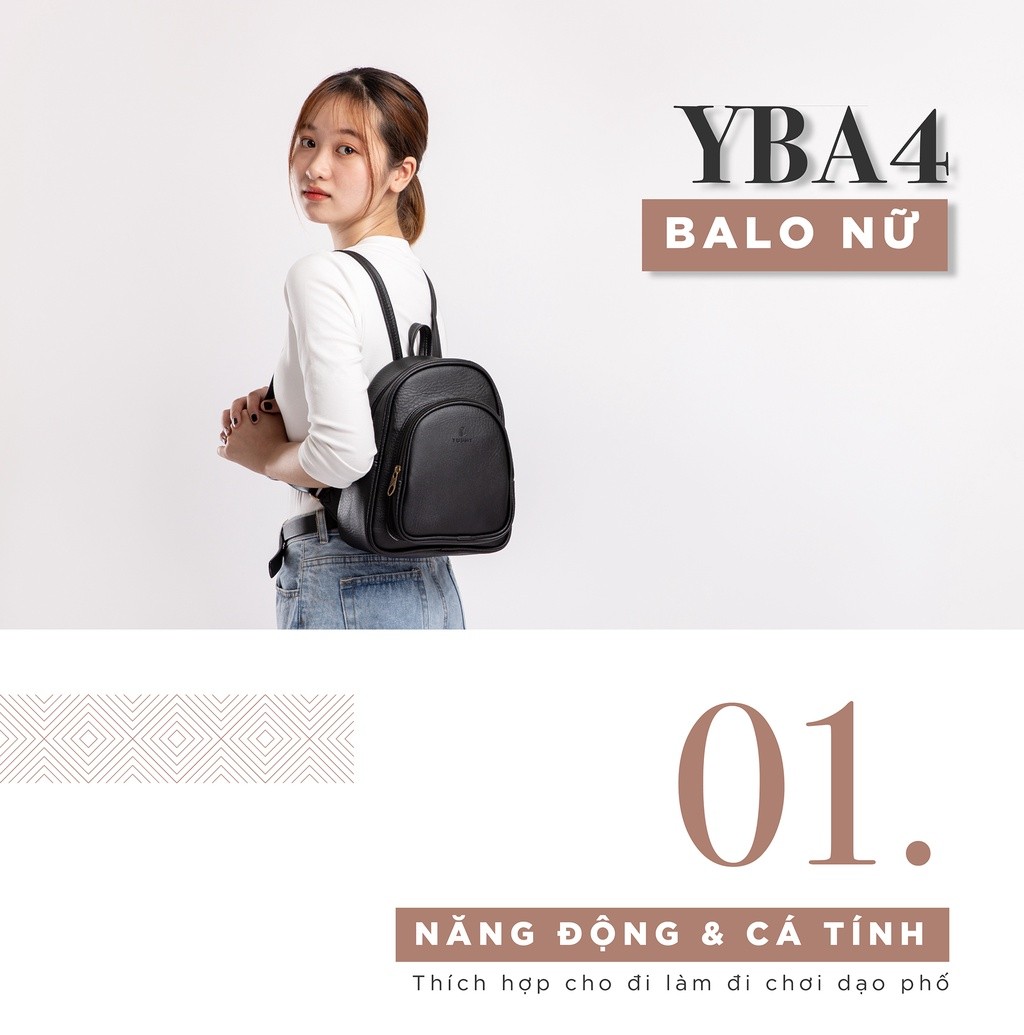 Mô tả Balo Yuumy (Thời trang nữ cỡ trung - Balo da YBA4) - 1