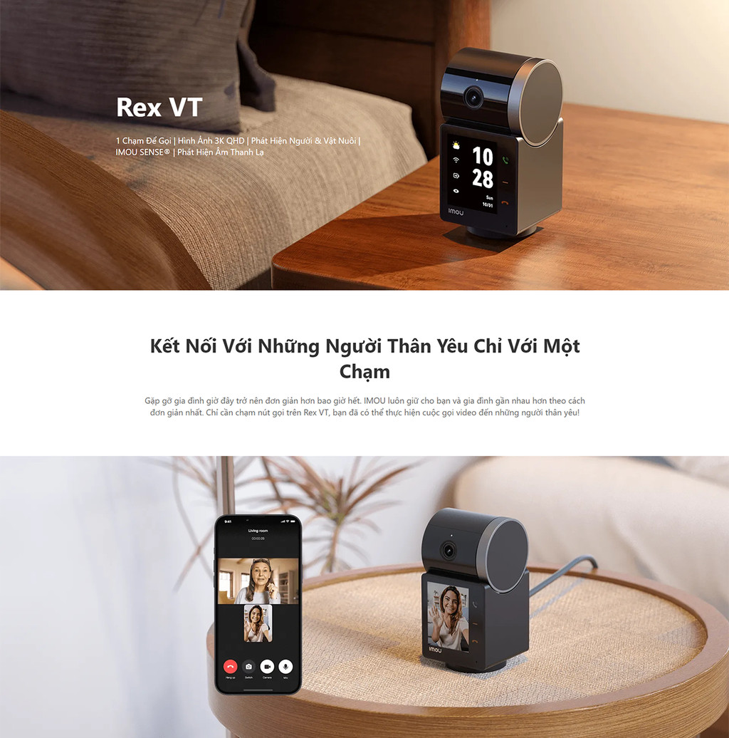 Mô tả Camera Wifi dùng pin trong nhà Imou Rex VT Pro 3K I S2VBP I Xoay 360 I Bảo vệ toàn cảnh - 1