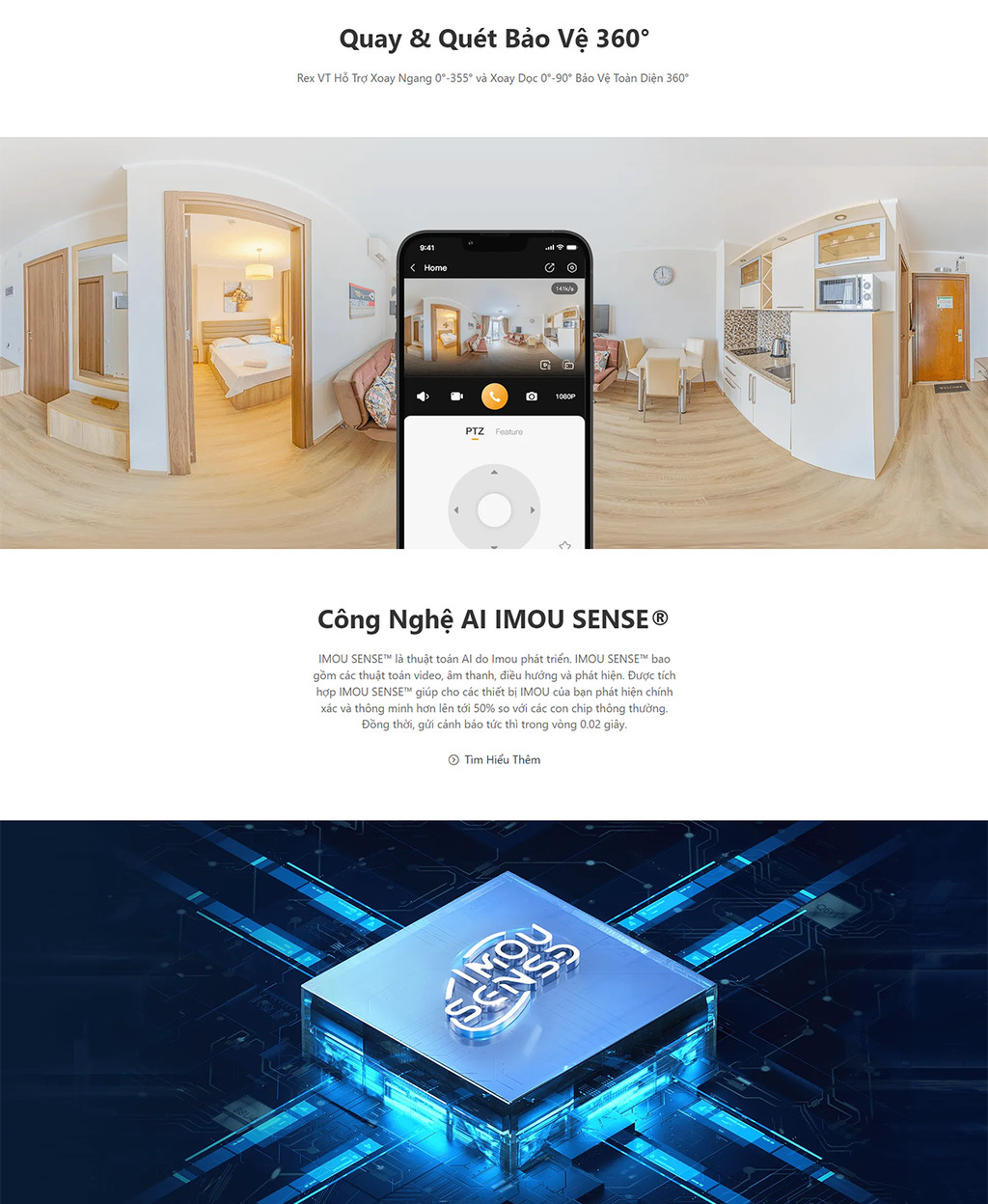 Mô tả Camera Wifi dùng pin trong nhà Imou Rex VT Pro 3K I S2VBP I Xoay 360 I Bảo vệ toàn cảnh - 4