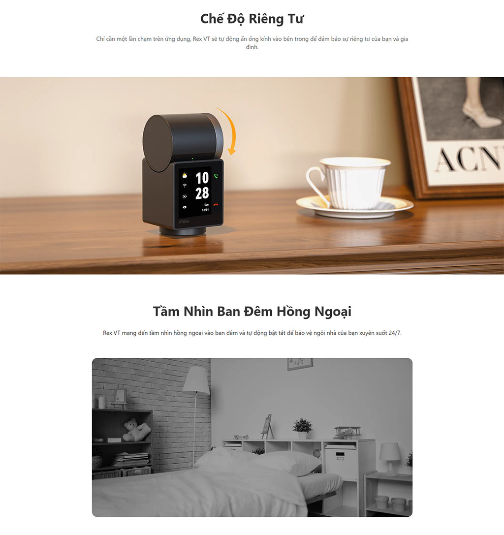 Mô tả Camera Wifi dùng pin trong nhà Imou Rex VT Pro 3K I S2VBP I Xoay 360 I Bảo vệ toàn cảnh - 6