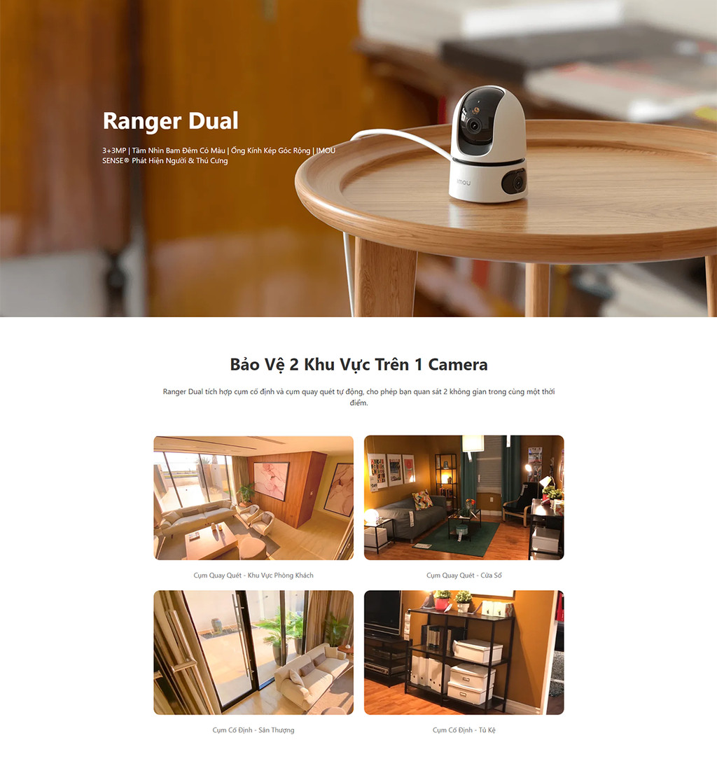 Mô tả Camera Wifi trong nhà 2 mắt Imou Ranger Dual I 6MP/10MP I Xoay 360° | Phát hiện con người | Màu về đêm - 1