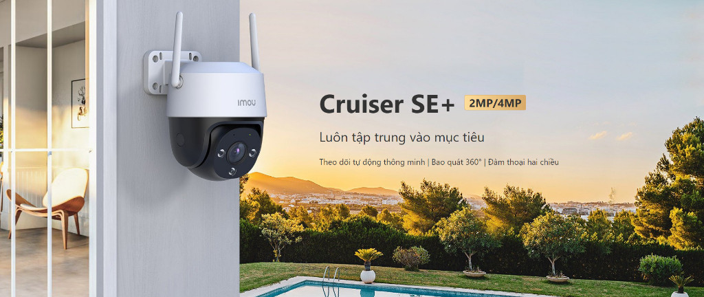 Mô tả Camera Wifi ngoài trời Imou Cruiser SE+ I 3MP/5MP I IPC-S51FEP I Đàm thoại 2 chiều I Xoay 360 - 1