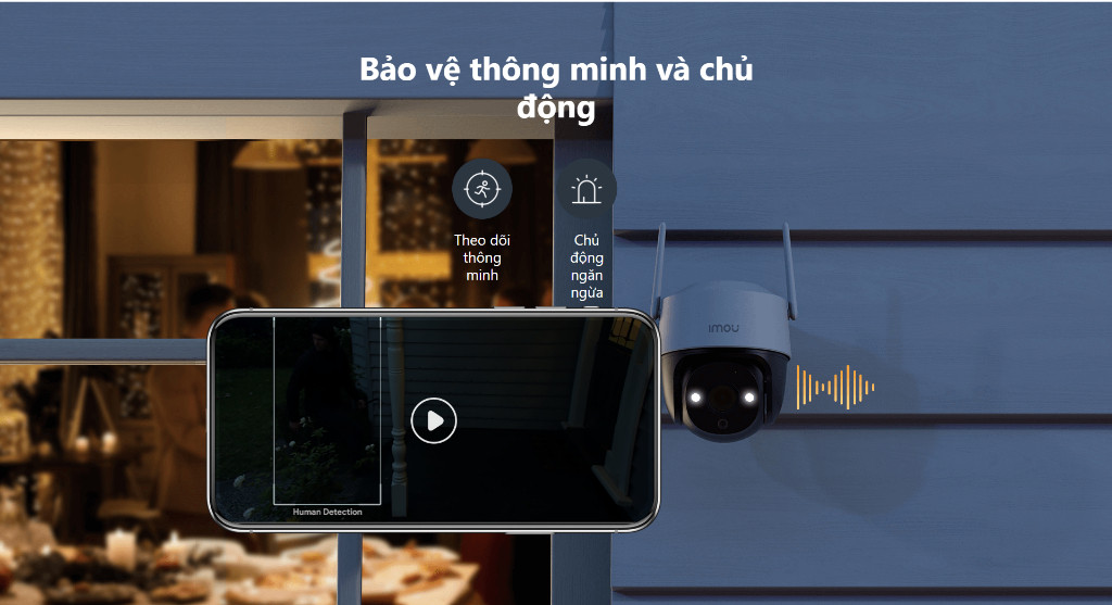 Mô tả Camera Wifi ngoài trời Imou Cruiser SE+ I 3MP/5MP I IPC-S51FEP I Đàm thoại 2 chiều I Xoay 360 - 6