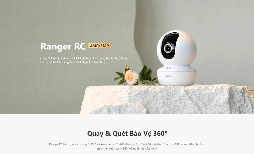Mô tả Camera Wifi trong nhà Imou Ranger RC I 3MP/4MP/5MP I Nút gọi cảm ứng | Phát hiện con người - 1