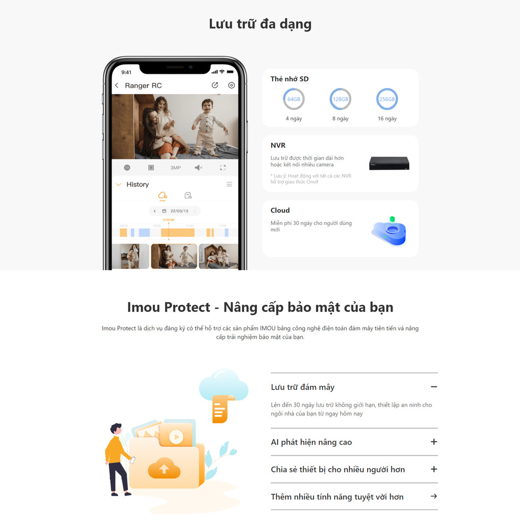 Mô tả Camera Wifi trong nhà Imou Ranger RC I 3MP/4MP/5MP I Nút gọi cảm ứng | Phát hiện con người - 8