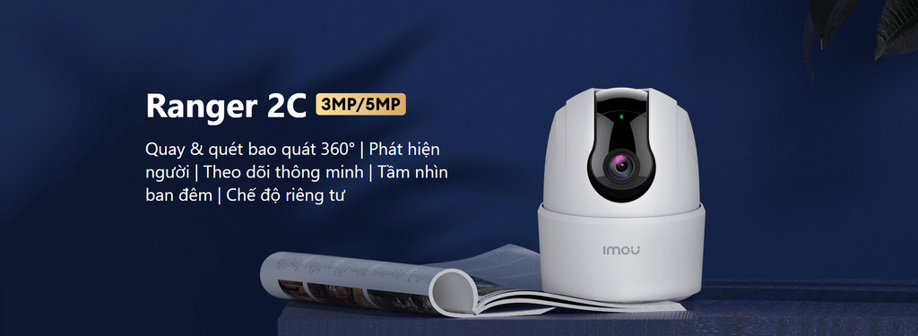 Mô tả Camera Wifi trong nhà Imou Ranger 2C (3MP) I IPC-TA32CP I Đàm thoại hai chiều I Xoay 360 - 1