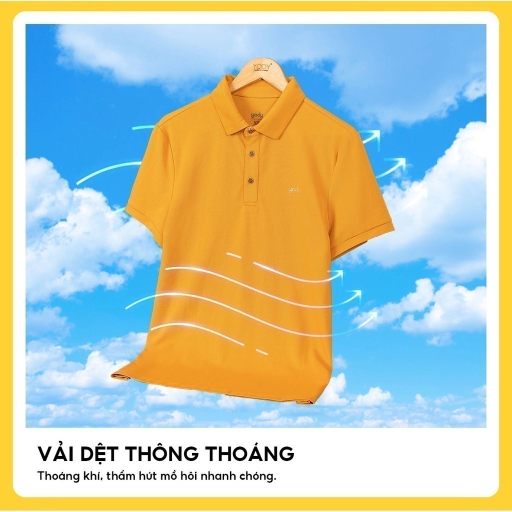 Mô tả Áo phông có cổ YODY nam tay ngắn vải cotton mắt chim cổ bẻ thoáng mát mềm mịn không nhàu APM7459 - 4