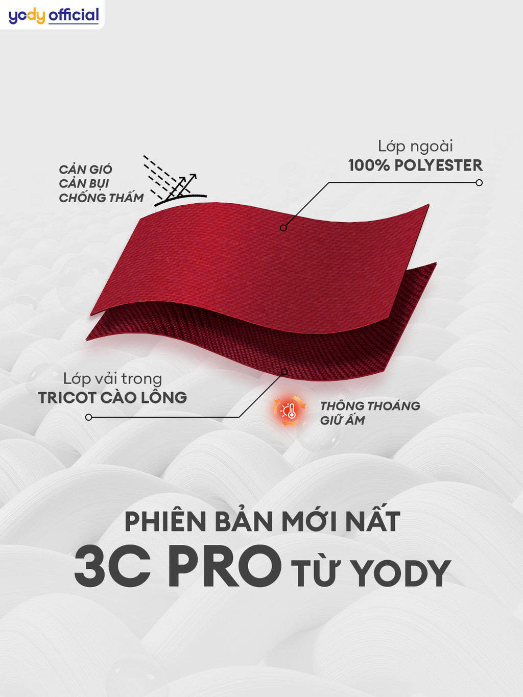 Mô tả Áo khoác gió nam Yody 3C Pro cản gió cản bụi giữ ấm áo khoác thể thao năng động AKM6017 - NGVC - 5