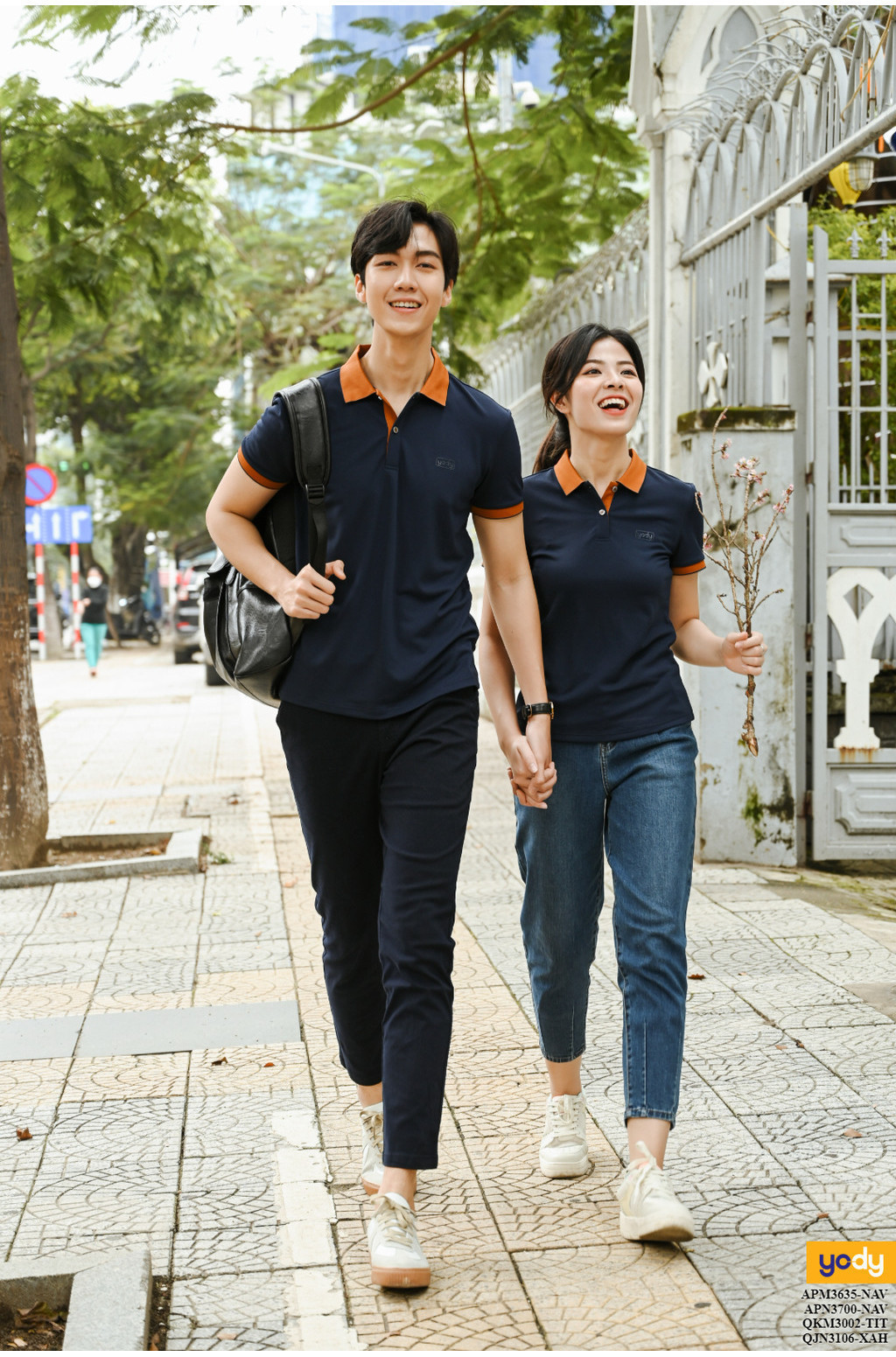 Chi tiết cổ áo polo YODY nữ APN3700