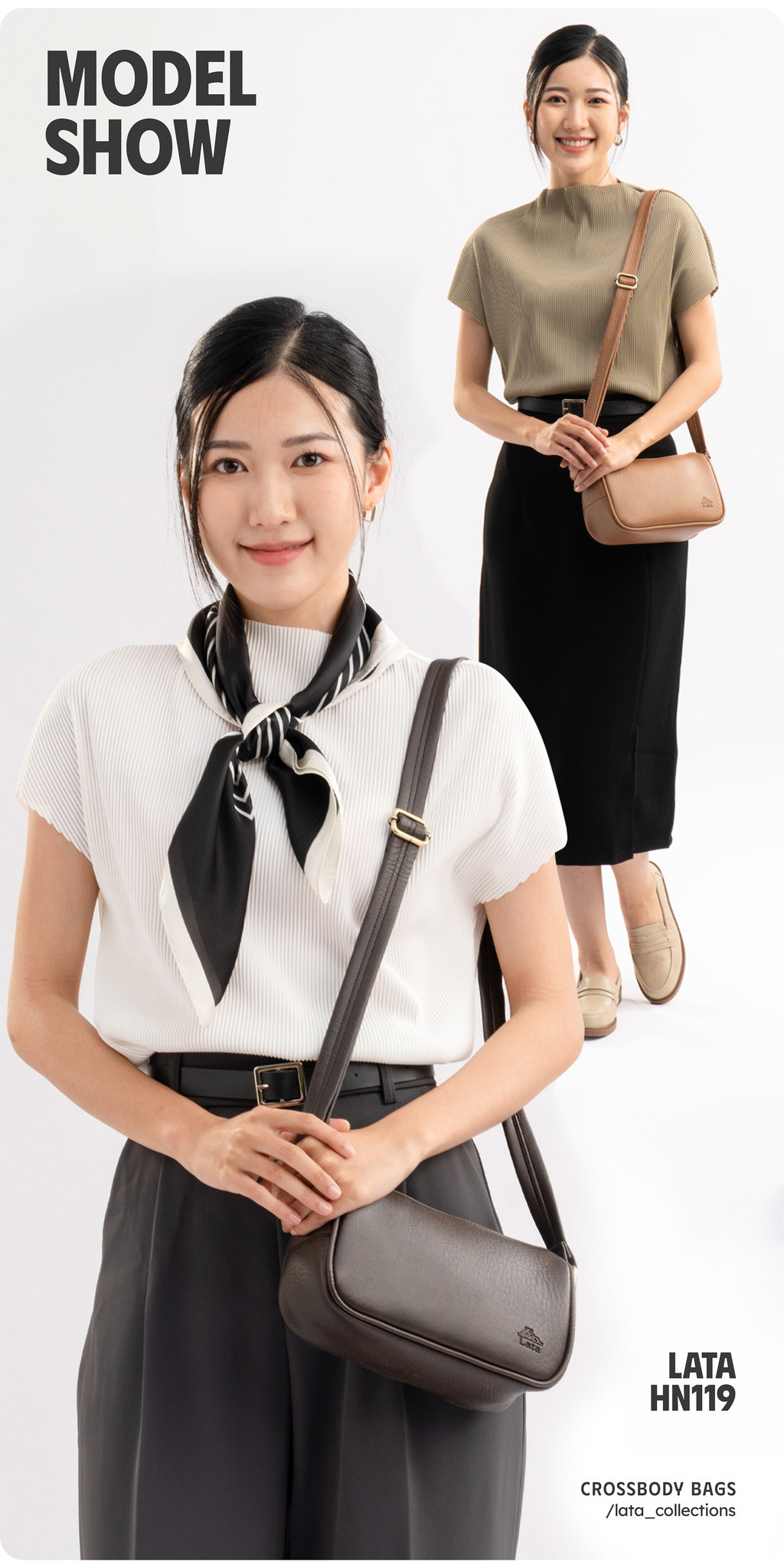 Mô tả Túi Lata (Thời trang nữ đi chơi size 21 - Túi đeo chéo da HN119) - 9