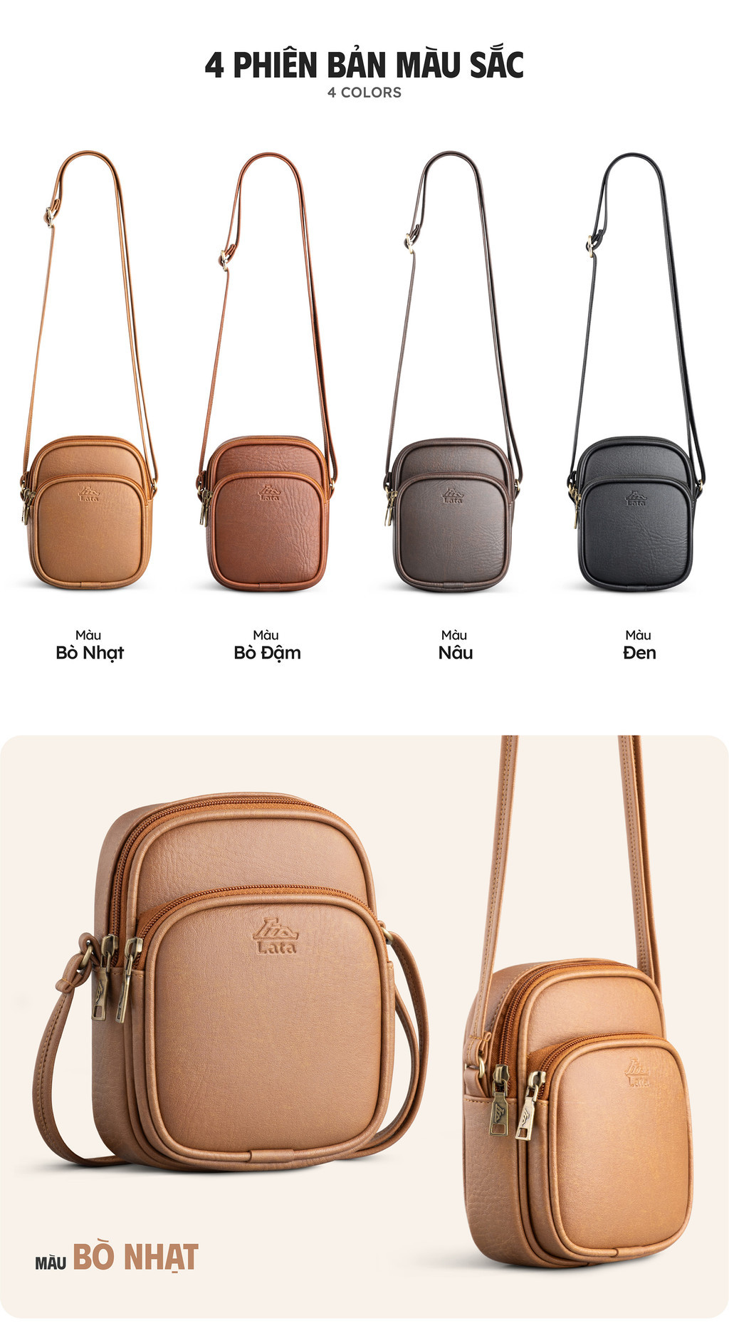 Túi Lata HN117 chi tiết dây đeo