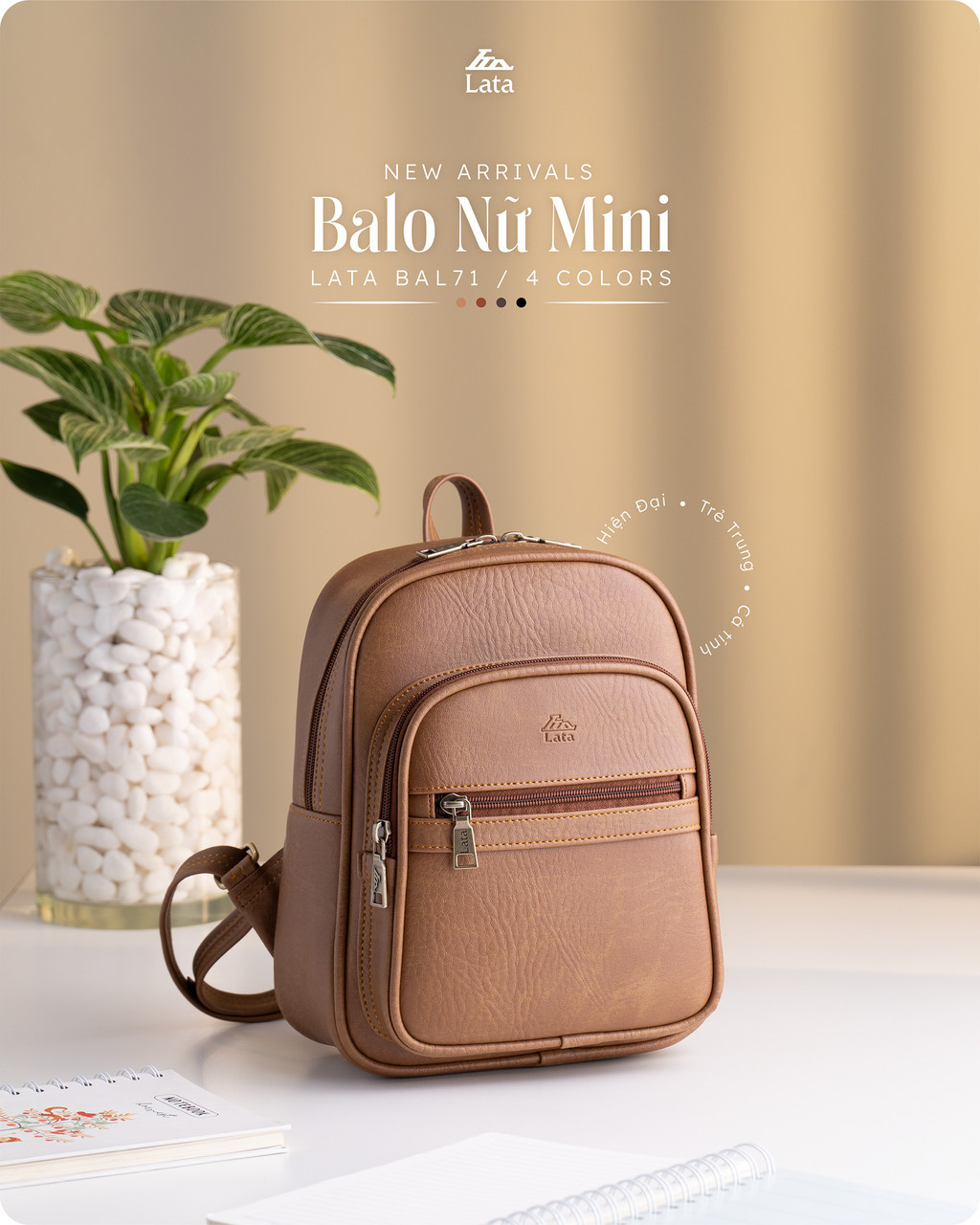 Mô tả Balo Lata (Thời trang nữ cá tính - Balo da BAL71) - 1