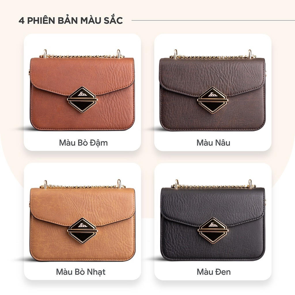 Mô tả Túi Lata (Thời trang nữ đi chơi size 17 - Túi đeo chéo da HN97) - 5
