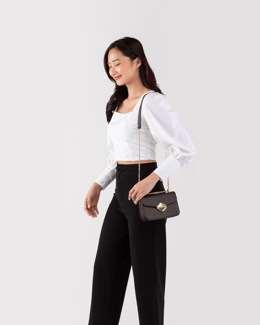Mô tả Túi Lata (Thời trang nữ đi chơi size 17 - Túi đeo chéo da HN97) - 9