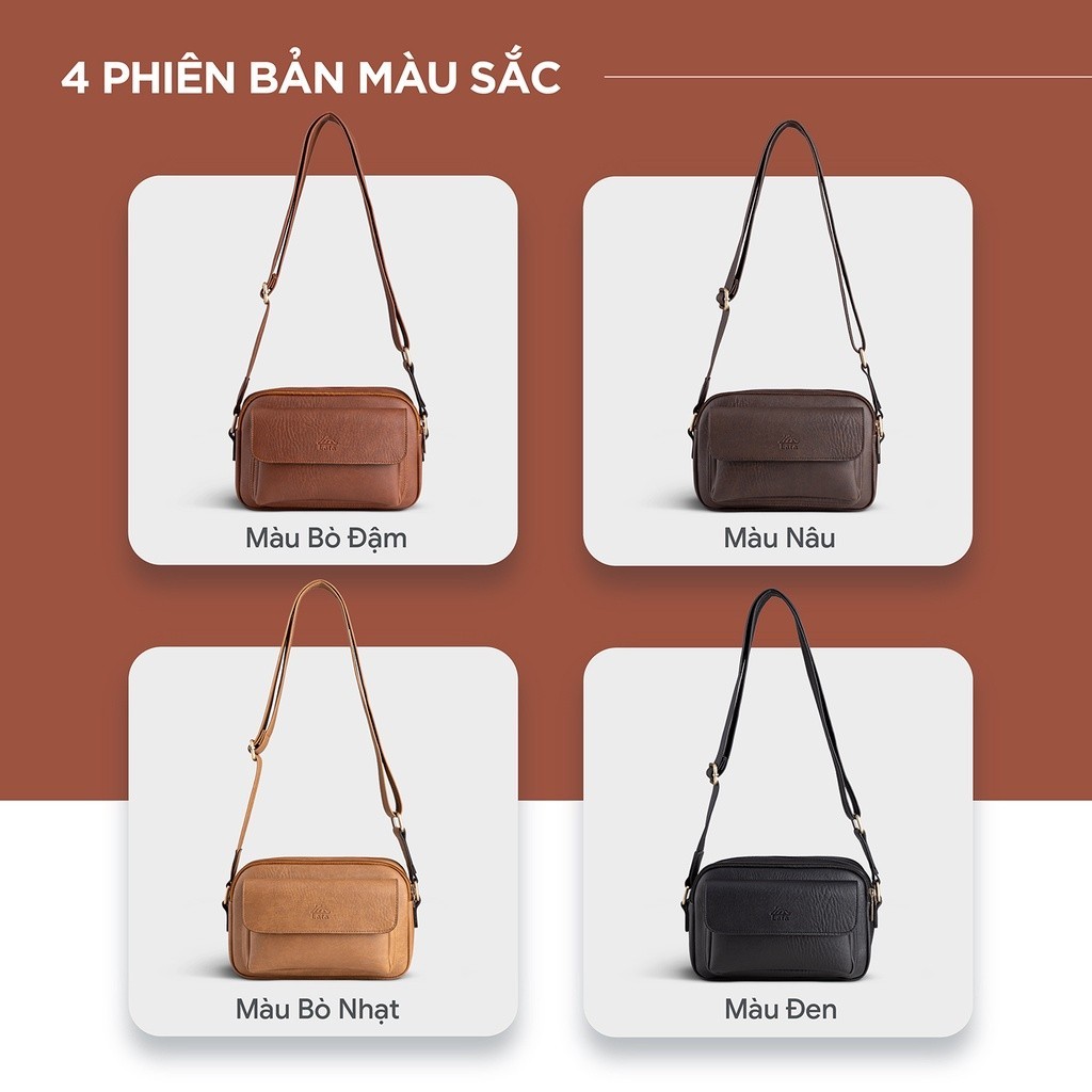 Mô tả Túi Lata (Thời trang nam dáng ngang - Túi đeo chéo da TN26) - 5