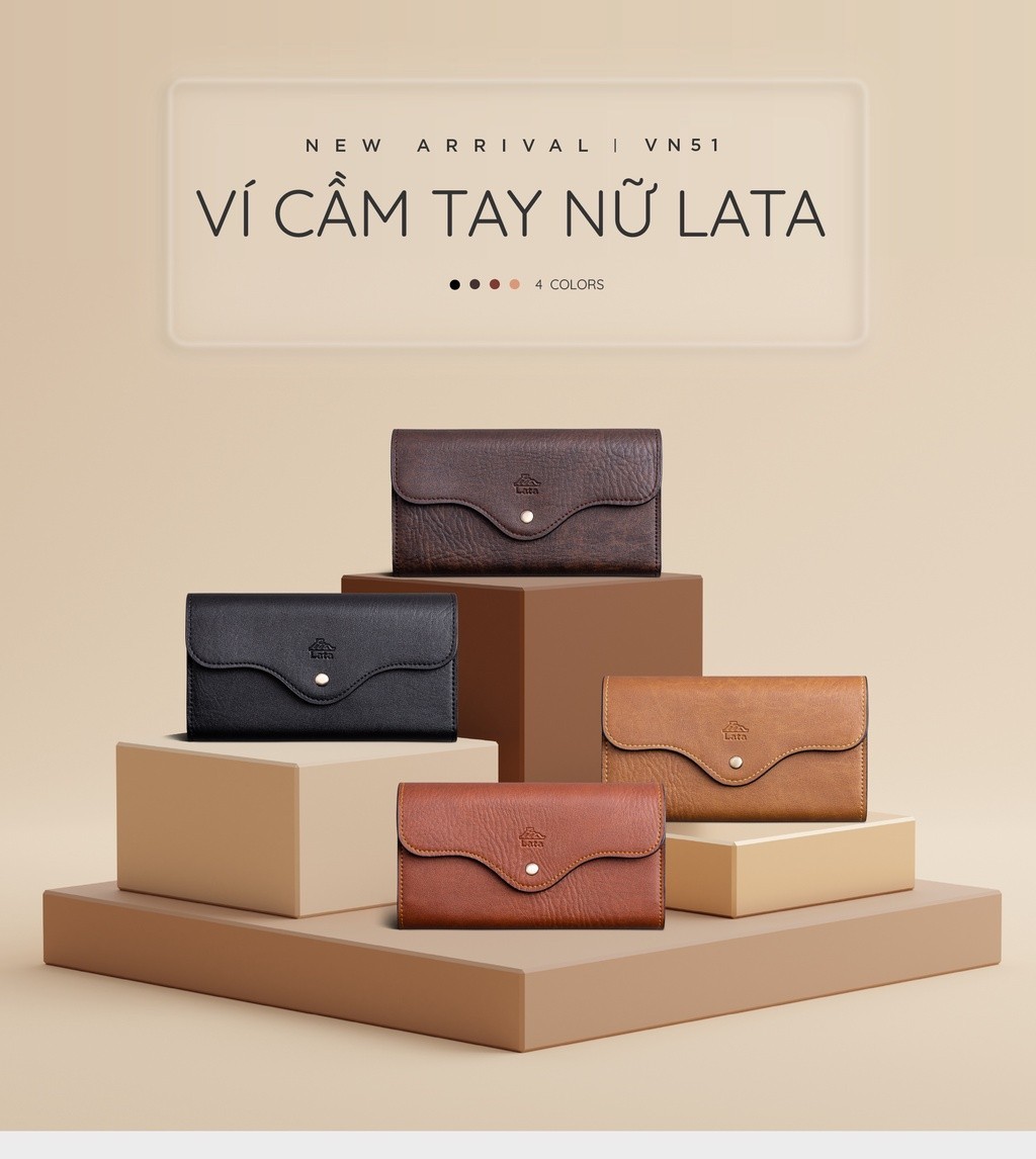 Mô tả Ví Lata (Thời trang nữ kiểu cầm tay dáng dài - Ví da VN51) - 1
