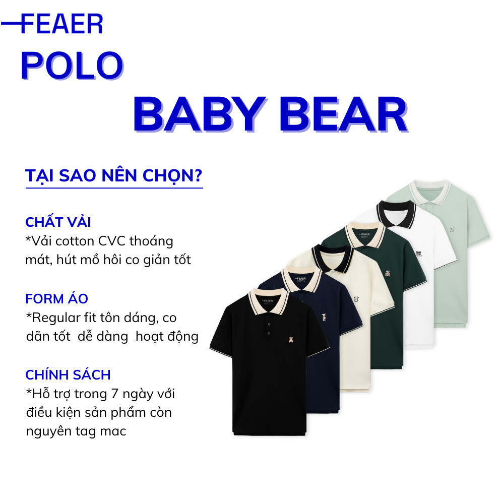 Mô tả Áo Polo Nam Cổ Bẻ Baby Bear chất CVC Thoáng Khí, Trẻ Trung, Năng Động - FEAER - 2
