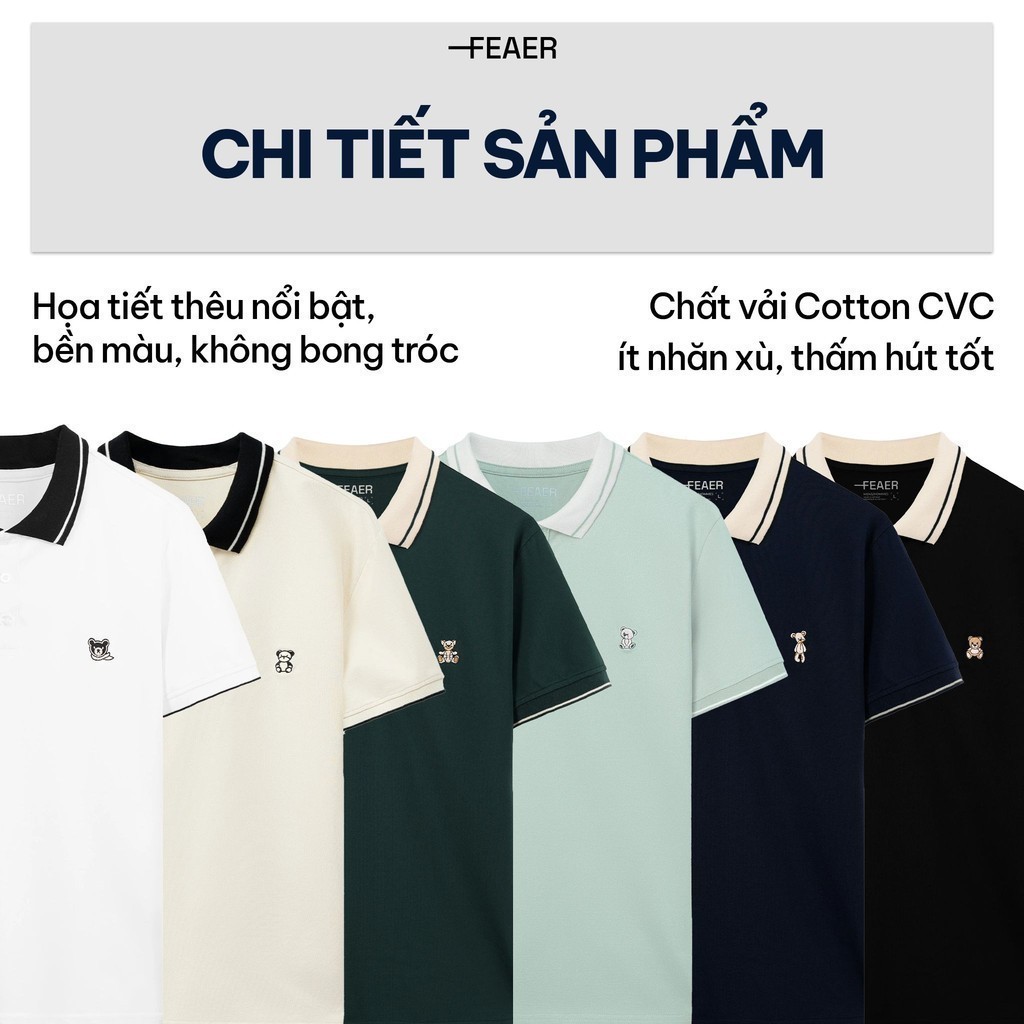 Mô tả Áo Polo Nam Cổ Bẻ Baby Bear chất CVC Thoáng Khí, Trẻ Trung, Năng Động - FEAER - 5