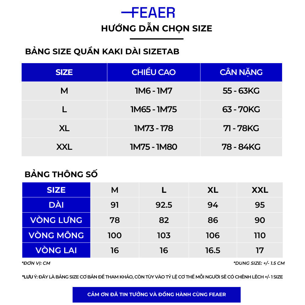 Mô tả Quần kaki dài Basic Slimfit V2 kết hợp Sizetab co giãn, trẻ trung, thanh lịch - FEAER - 2