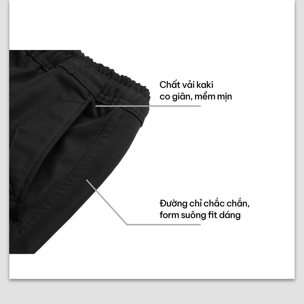 Mô tả Quần Short Nam vải KAKI CANVAS lưng chun, dây rút dễ dàng điều chỉnh, cao cấp, nam tính, trẻ trung, năng động - FEAER - 6