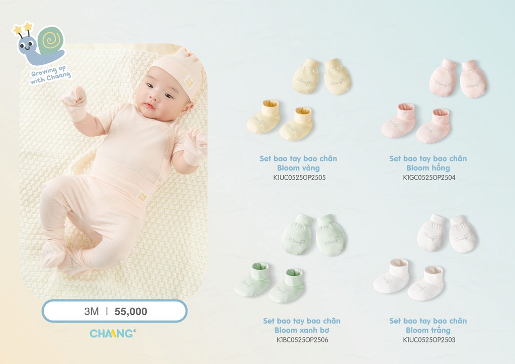 Mô tả Set bao tay bao chân Bloom cho bé sơ sinh - 1