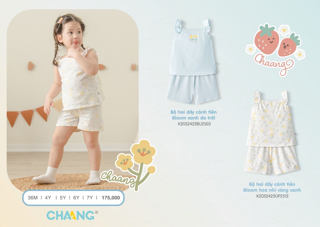 Mô tả Bộ quần áo hai dây cánh tiên Bloom cho bé gái - 2