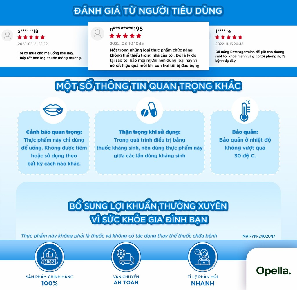 Mô tả Thực phẩm bảo vệ sức khỏe Enterogermina Gut Defense giúp tăng cường tiêu hóa & hỗ trợ bảo vệ đường ruột trước hại khuẩn - 2