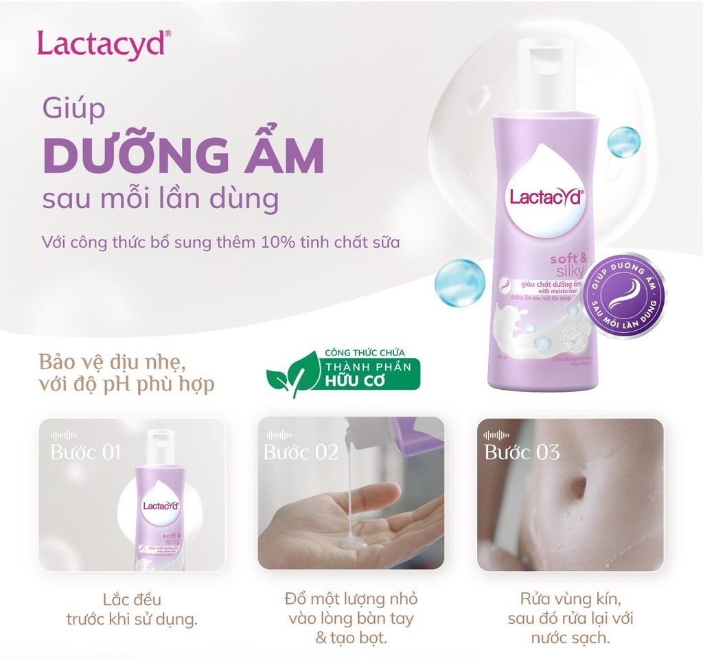 Mô tả Bộ Dung Dịch Vệ Sinh Phụ Nữ Lactacyd Soft & Silky Dưỡng Ẩm 250ml + Odor Fresh Ngăn Mùi 24H 250ml - 2