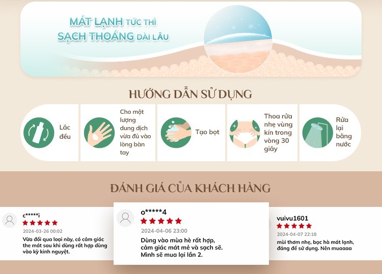 Mô tả Dung Dịch Vệ Sinh Phụ Nữ Lactacyd Cool Sensation 250ml Mát Lạnh & Sạch Thoáng Dài Lâu - 2