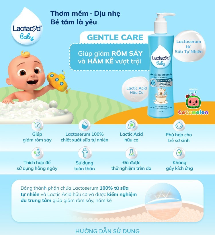 Mô tả Bộ 2 chai Sữa Tắm Gội Trẻ Em Lactacyd Baby Gentle Care Bảo Vệ Dịu Nhẹ Cho Làn Da Nhạy Cảm 500ml/chai - 1